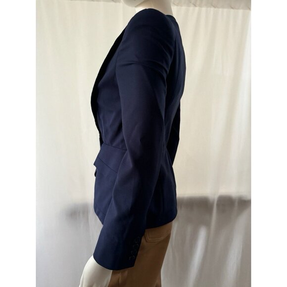 Alvin Valley Women's Jacket Blazer Formal Elegant Navy Blue Size M - Picture 7 of 9